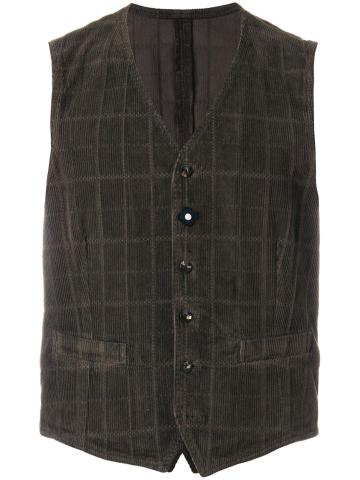 Lardini Corduroy Waistcoat - Brown