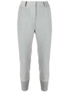 Peserico Tapered Cropped Trousers - Grey