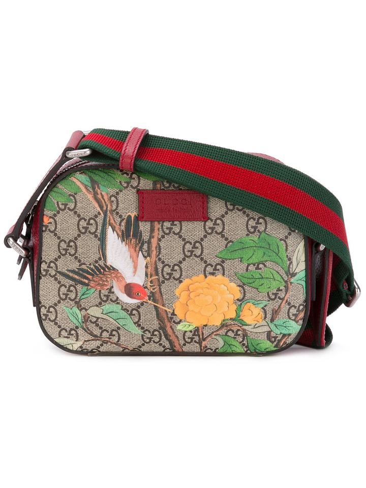 Gucci - Tian Print Gg Supreme Shoulder Bag - Women - Calf Leather - One Size, Women's, Red, Calf Leather