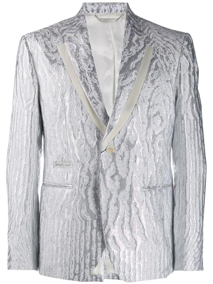 Philipp Plein Metallic Sheen Blazer - White