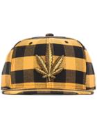 Palm Angels Embroidered Leaf Hat, Men's, Yellow/orange, Cotton/metal