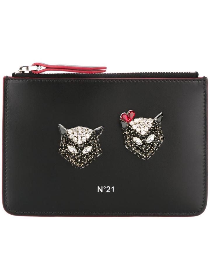 No21 Cat Embellished Clutch