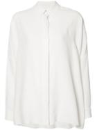 Mm6 Maison Margiela Frayed Edge Shirt, Women's, Size: Medium, Pink/purple, Viscose/ramie