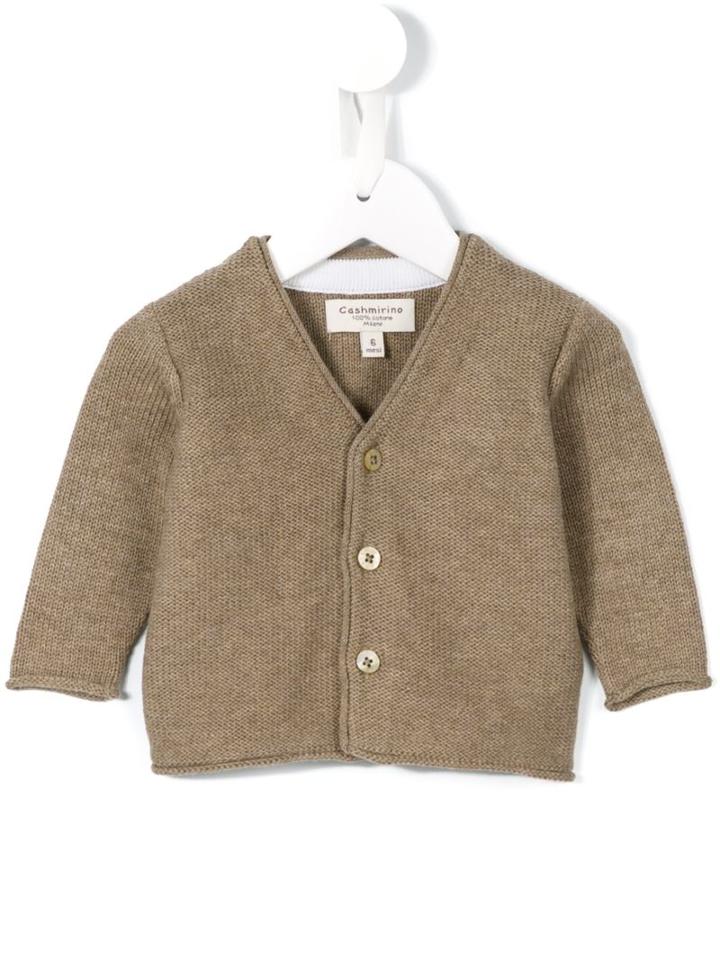 Cashmirino V-neck Cardigan, Infant Boy's, Size: 6 Mth, Nude/neutrals