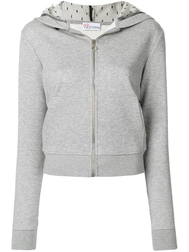Red Valentino Fitted Hooded Jacket - Grey