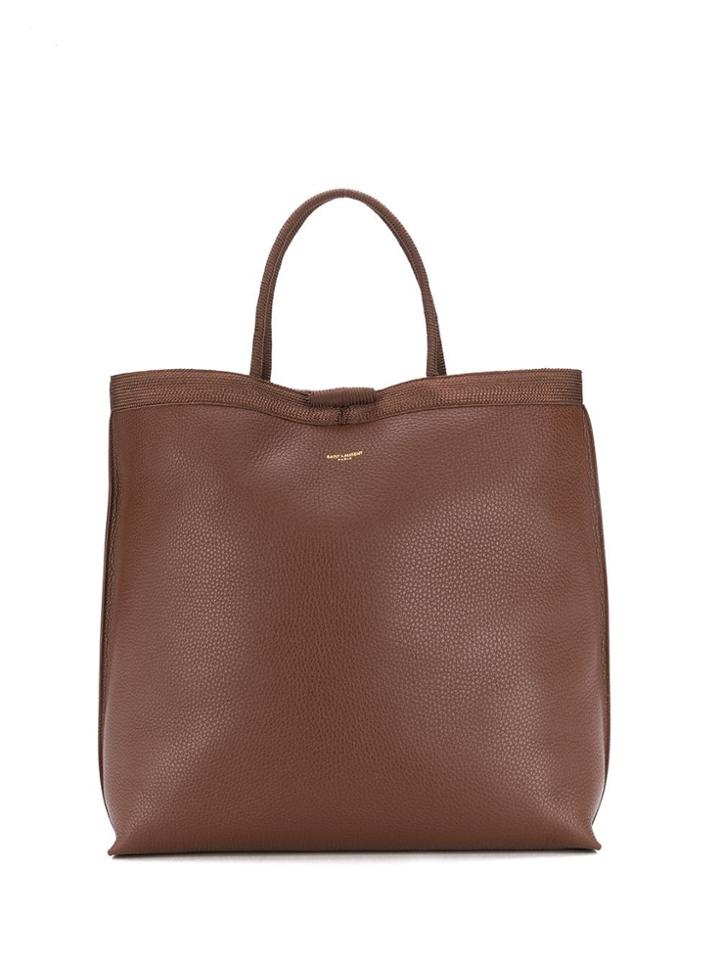 Saint Laurent Top Handle Tote - Brown