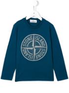 Stone Island Kids Logo Top, Boy's, Size: 10 Yrs, Blue