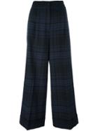Woolrich Tartan Trousers, Women's, Size: Small, Blue, Cotton/virgin Wool