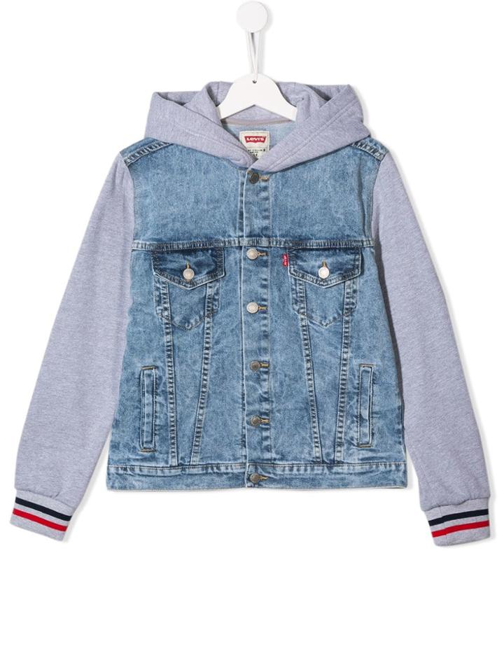 Levi's Kids Hooded Denim Jacket - Blue