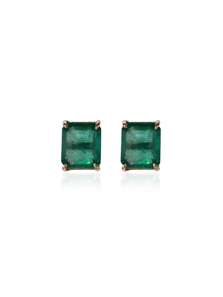 Shay Emerald Stud Earrings - Green