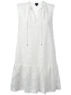 Just Cavalli Lace Trim Dress, Women's, Size: 42, White, Cotton/polyester/viscose