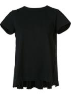 Sacai Plissé Pleated T-shirt, Women's, Size: 4, Black, Cotton