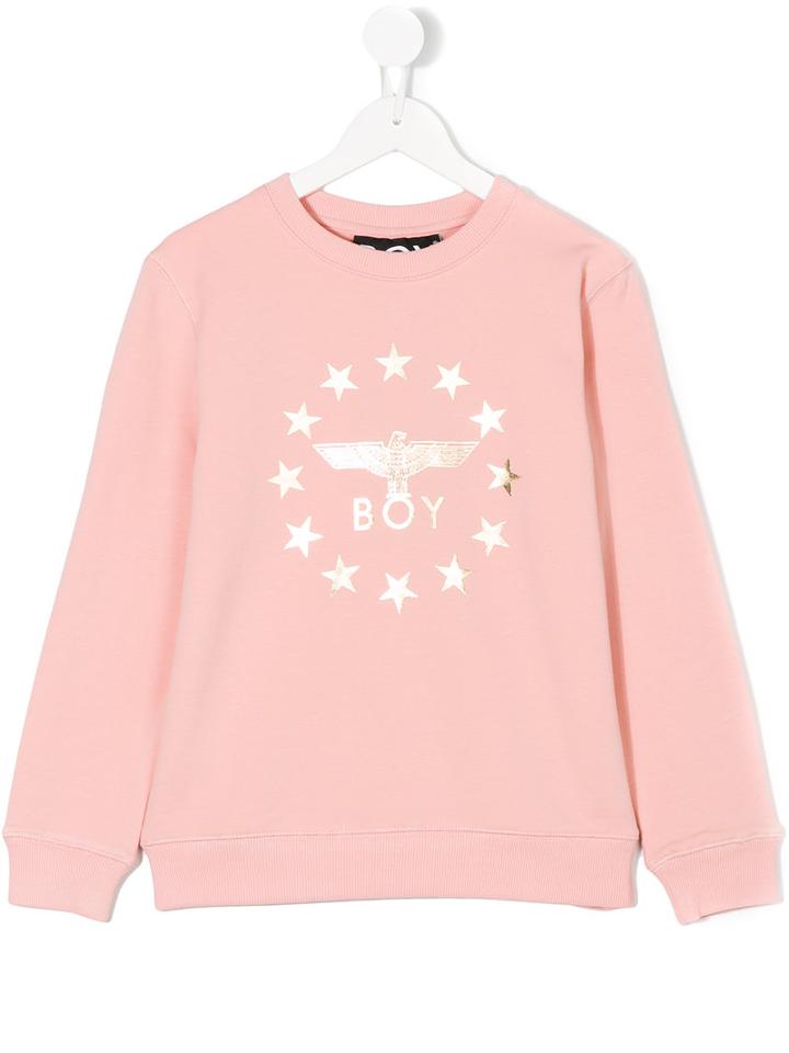 Boy London - Globe Star Sweatshirt - Kids - Cotton/spandex/elastane - 11 Yrs, Pink/purple