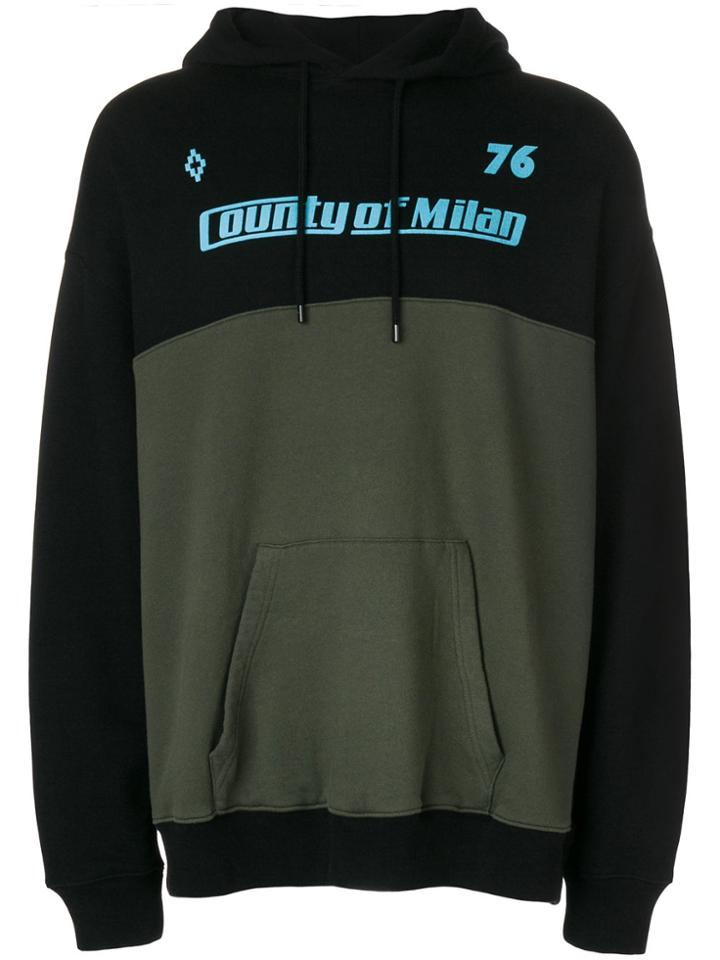 Marcelo Burlon County Of Milan Contrast Panel Team Hoody - Black