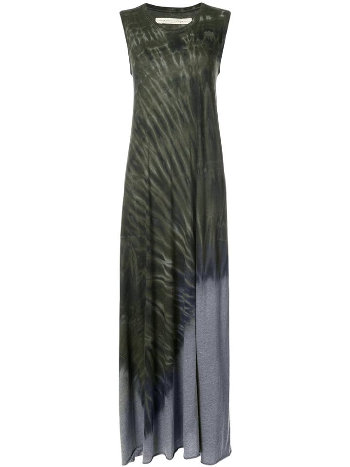 Raquel Allegra Tie-dye Detail Maxi Dress - Green