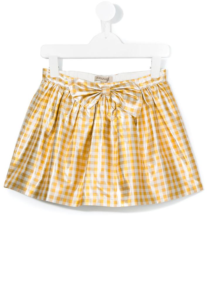 Hucklebones London - Gingham Gathered Skirt - Kids - Silk/lurex - 8 Yrs, Grey