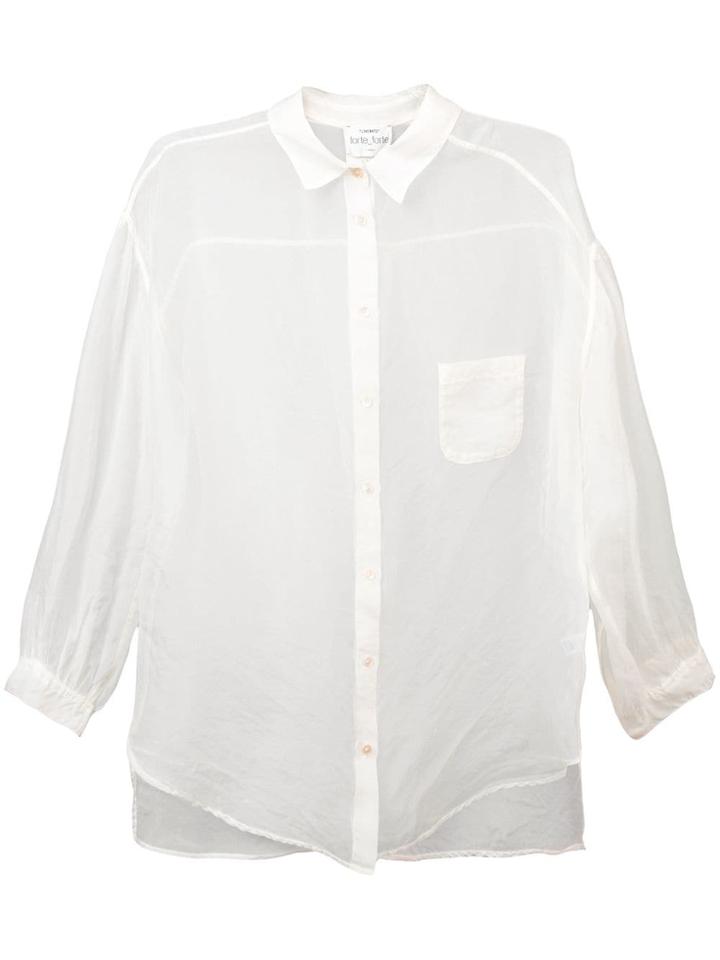 Forte Forte Long Sleeved Sheer Shirt - White