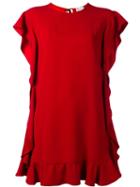 Red Valentino Ruffled Hem Dress, Women's, Size: 46, Acetate/viscose