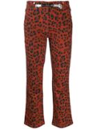 Miaou Leopard Tommy Trousers - Red