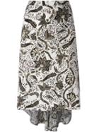 Barbara Bui Floral Print Asymmetric Skirt, Women's, Size: 36, Silk