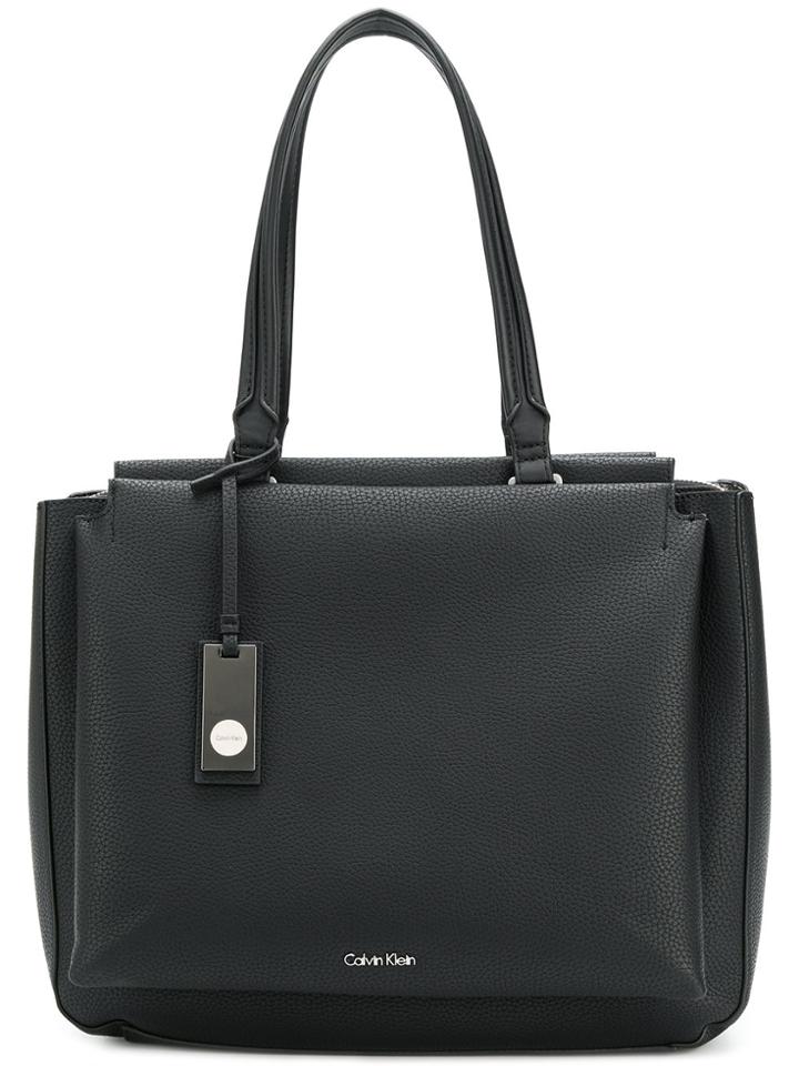 Calvin Klein Pebbled Grain Tote - Black