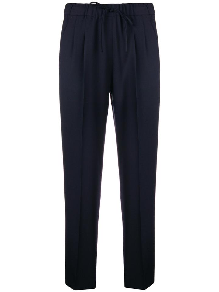 Max Mara Cropped Tailored Trousers - Blue