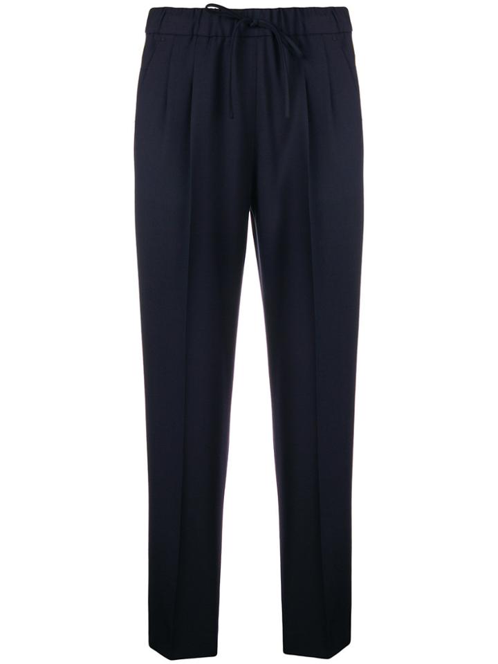Max Mara Cropped Tailored Trousers - Blue