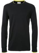 Maison Margiela Contrast Trim Long Sleeve Top, Men's, Size: 50, Black, Cotton