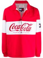 Tommy Jeans X Coca Cola Zip Neck Jacket - Red