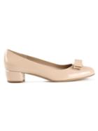 Salvatore Ferragamo Vara Pumps, Women's, Size: 9.5, Nude/neutrals, Patent Leather
