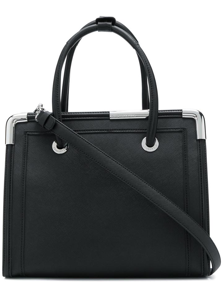 Karl Lagerfeld Rocky Saffiano Tote Bag - Black