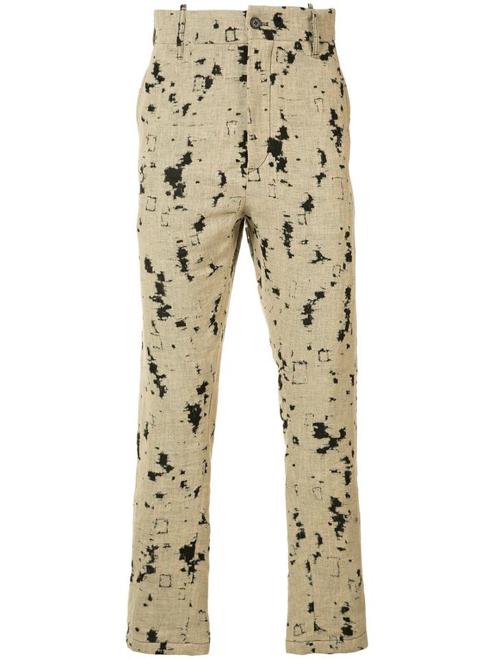 Ann Demeulemeester Novice Trousers, Men's, Size: Large, Nude/neutrals, Linen/flax/polyamide