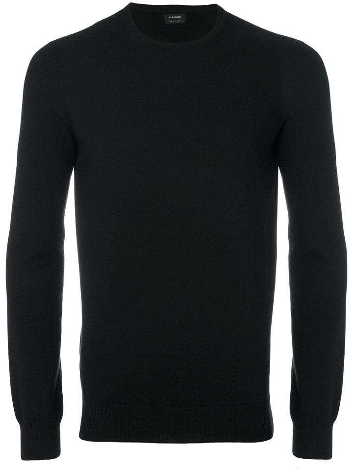 Jil Sander - Ribbed Crew Neck Sweater - Men - Cashmere - 50, Black, Cashmere
