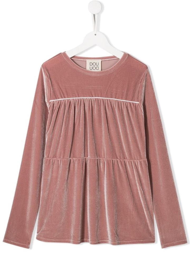 Douuod Kids Teen Long-sleeve T-shirt - Pink