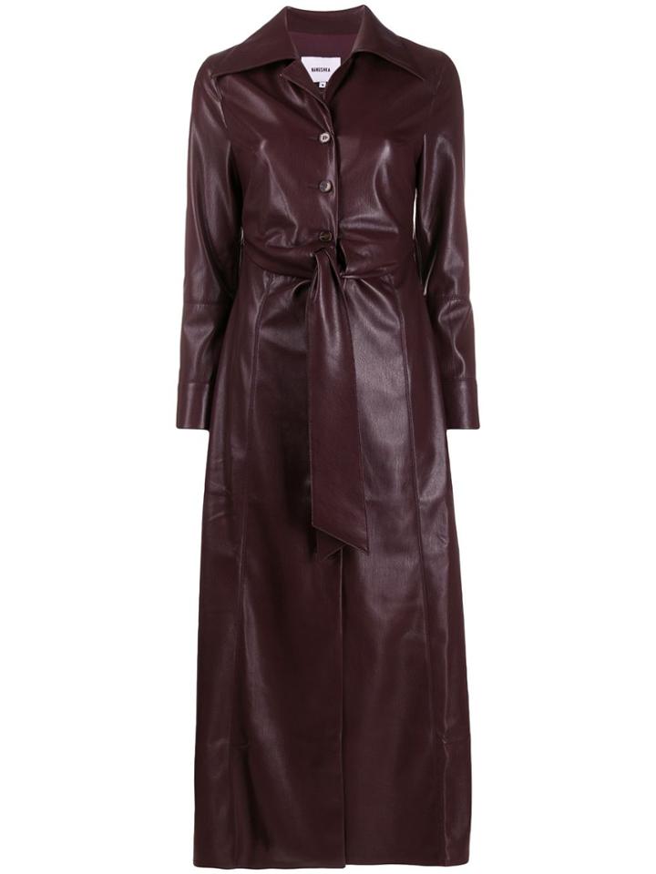Nanushka Tarot Vegan Leather Dress - Purple