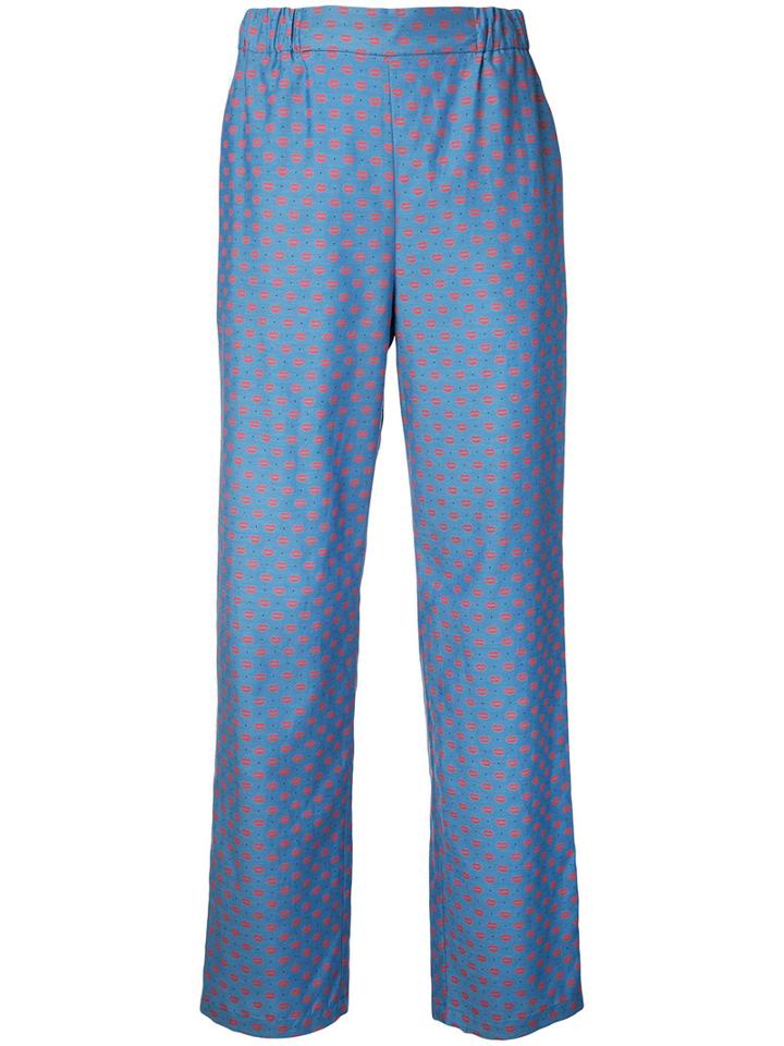 Muveil - Tailored Trousers - Women - Cotton/cupro - 38, Blue, Cotton/cupro