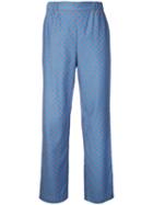 Muveil - Tailored Trousers - Women - Cotton/cupro - 38, Blue, Cotton/cupro