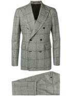 Tagliatore Checked Formal Suit - Brown