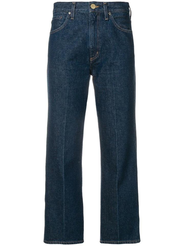Goldsign Mid Rise Cropped Trousers - Blue