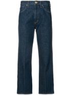Goldsign Mid Rise Cropped Trousers - Blue