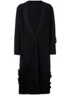 Paskal Embellished Coat, Women's, Size: Small, Black, Polyester/wool/viscose