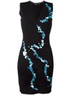 Versace Sequin Pattern Dress, Women's, Size: 42, Black, Polyester/viscose
