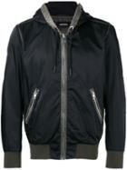 Diesel Hooded Anorak Jacket, Men's, Size: Medium, Black, Polyamide/polyester/polyimide