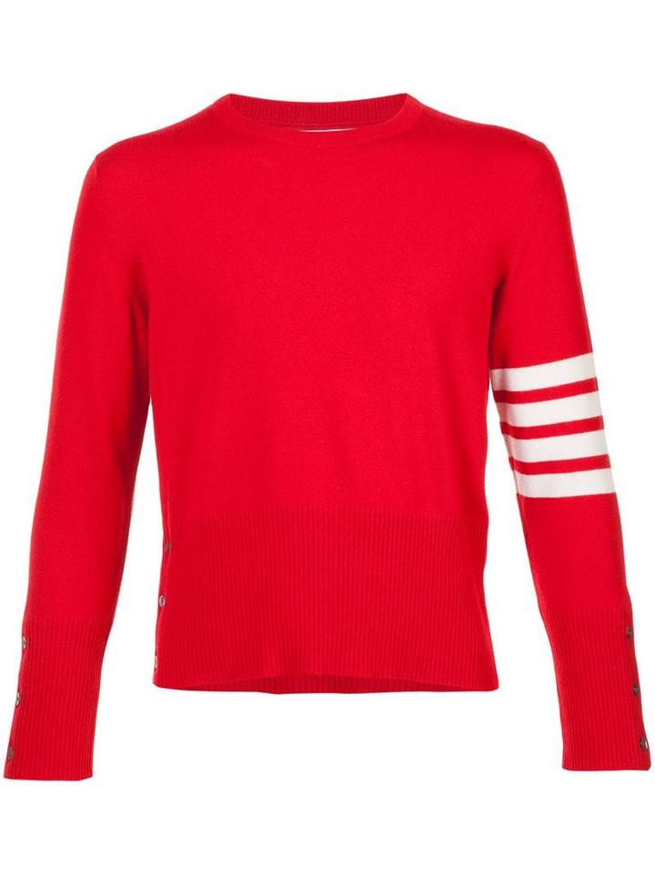Thom Browne 4-bar Short Cashmere Pullover - Red