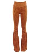 Drome Flared Trousers, Women's, Size: Xs, Brown, Leather