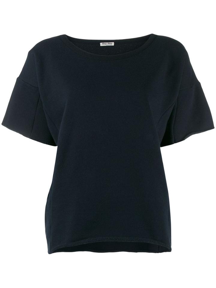 Miu Miu Pre-owned Shortsleeved Sweatshirt - Blue