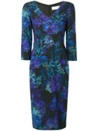 Goat - Erie V-neck Dress - Women - Elastodiene/polyester/acetate/viscose - 8, Blue, Elastodiene/polyester/acetate/viscose