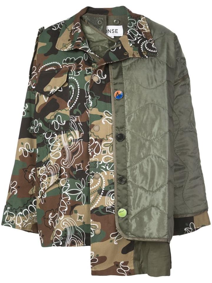 Monse Panelled Oversized-fit Jacket - Green