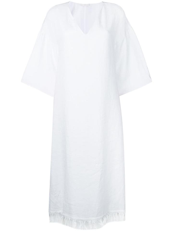 Fabiana Filippi Fringed Hem Dress - White