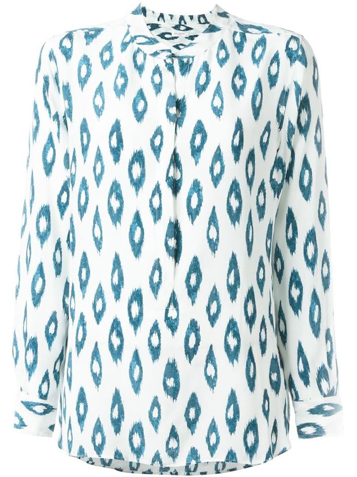 Equipment Ikat Print Shirt, Women's, Size: S, White, Silk